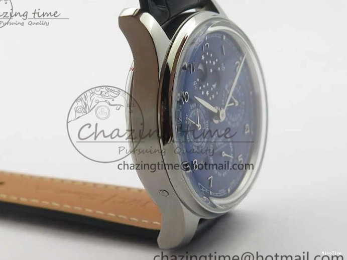 MIROTIME 0228 Portugieser Perpetual Calendar IW503401 V9F 1:1 Best Edition Blue Dial on Black Leather Strap A Contemporary 7114